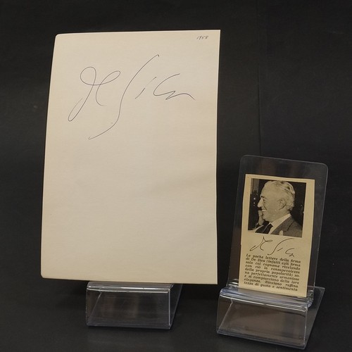 Autografo vittorio sica - autografo, di