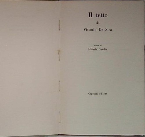 Sica tetto di vittorio - il,